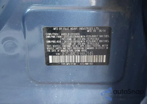 2015 Subaru Forester 2.5I z USA, uszkodzony, nr VIN JF2SJABC1FH462145